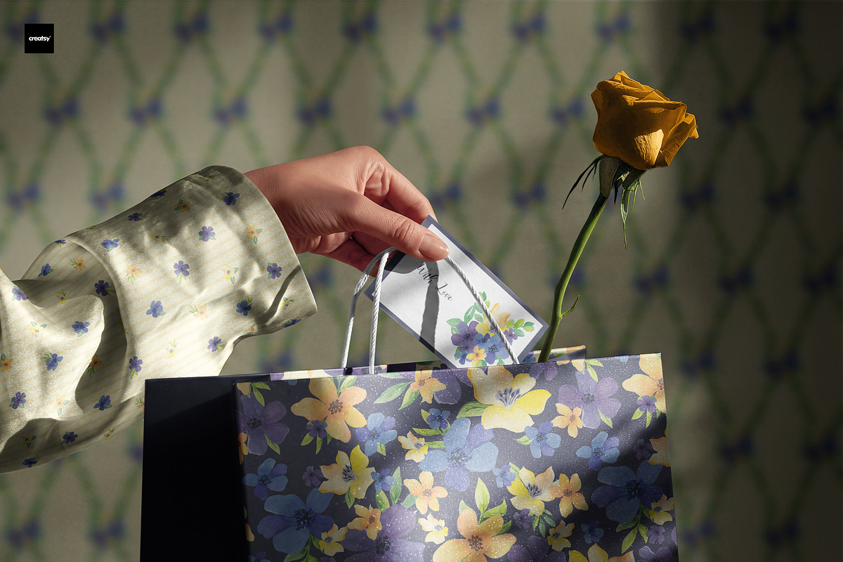 Watercolor Romantic Flower Patterns, a Pattern Graphic by Oksana Dovhopol Art (Photo 2 of 15)