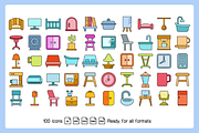 Furniture & Home Appliance Icons Set, an Icon by Designfour (Thumbnail 3 of 6)
