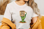 Watercolor Halloween Coffee Clipart, an Illustration by SVGArt (Thumbnail 4 of 8)