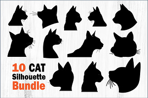 Cat Silhouette Vector Bundle, a Graphic by BIPLOB EXPERT