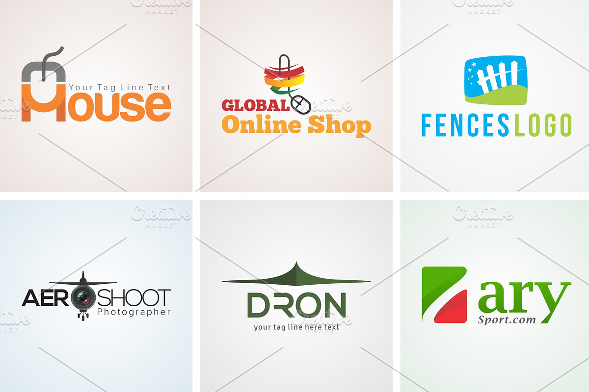 Customizable Brand Mark Logo Bundle