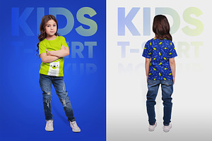 Kids Girl T-Shirt PSD Mockups Vol1.2