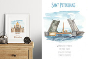 Saint Petersburg watercolor, an Object Illustration by Marina Ermakova (Thumbnail 2 of 12)
