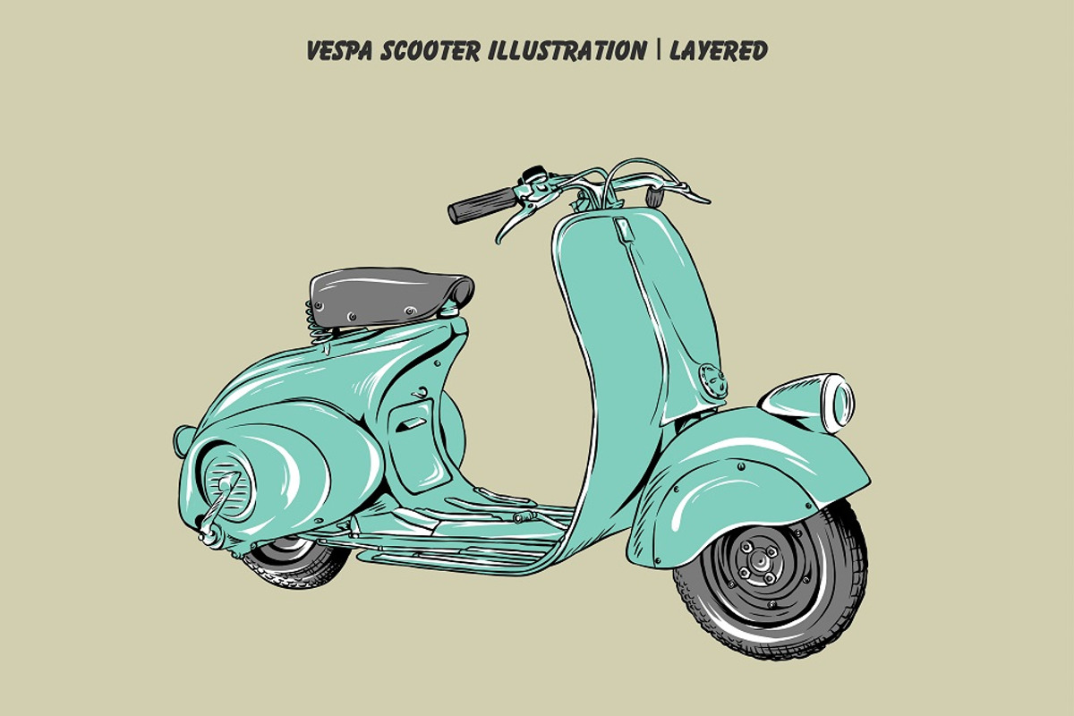 VESPA VECTOR ILLUSTRATION, an Illustration by Ben studio (Photo 2 of 5)