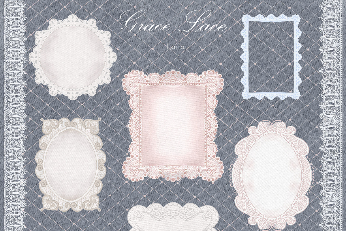 Grace Lace. Hand draw watercolor, an Object Graphic by ma_i_vi (Photo 3 of 12)