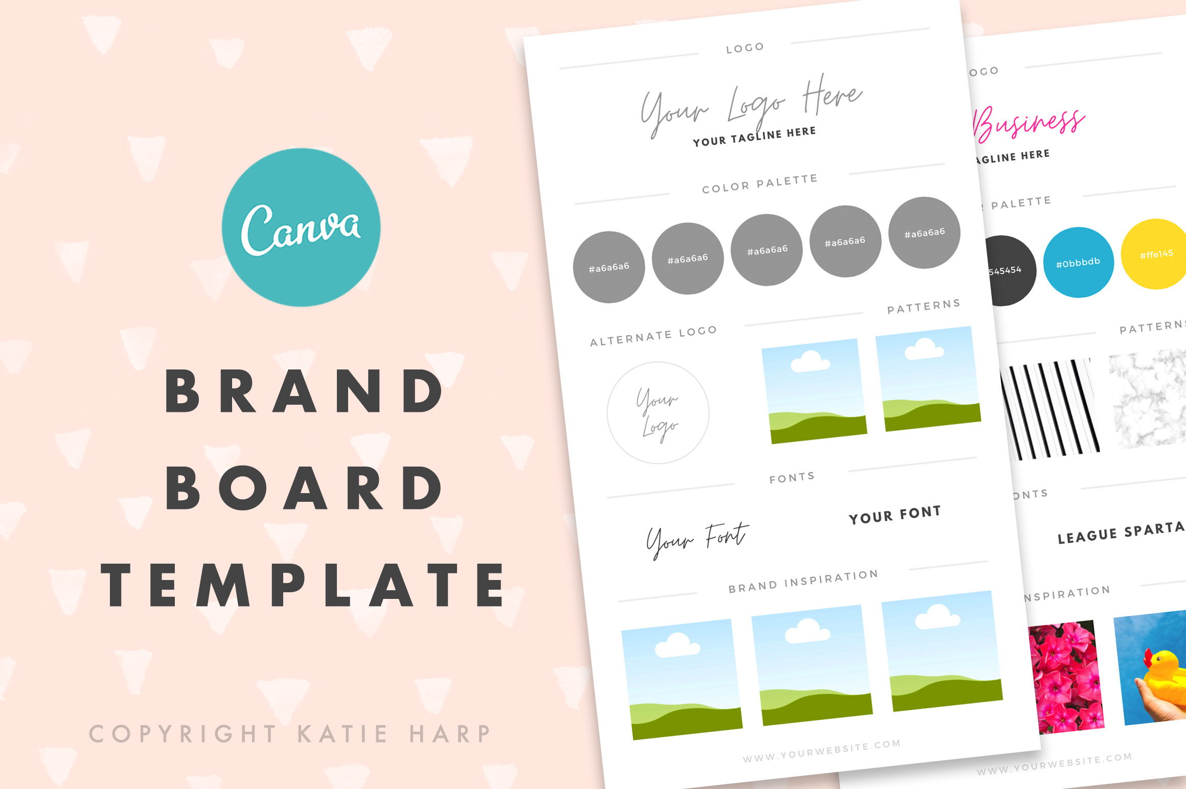Brand Board Template for Canva | Product Mockups ~ Creative Market