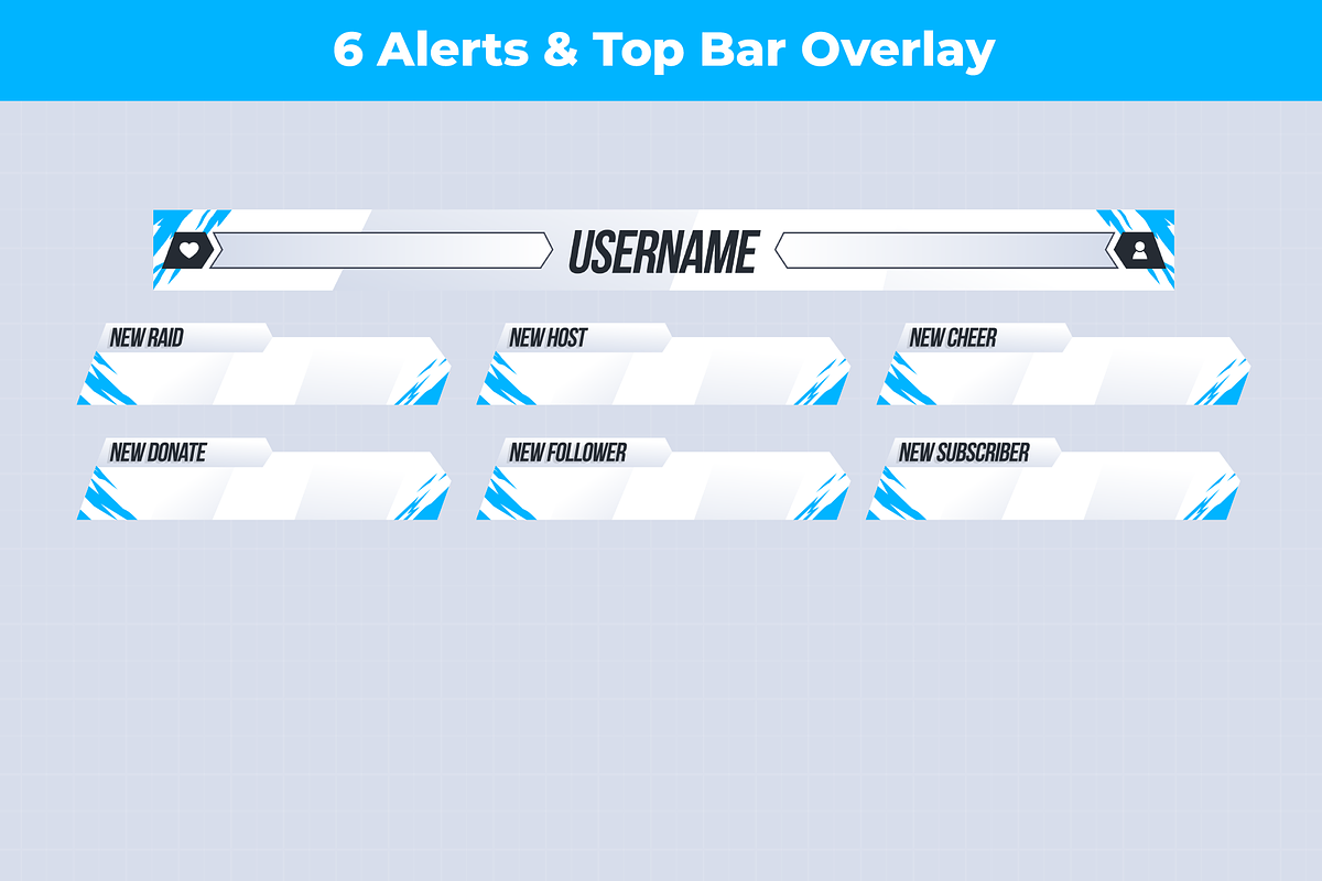 Blue theme anime guy stream overlay, a Design Template by Mhagi27 (Photo 4 of 5)