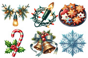 Cute Christmas Clipart Bundle, an Illustration by Pixels.Craft (Thumbnail 2 of 7)