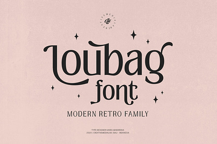 Loubag - Modern Retro family, a Sans Serif Font by creativemedialab