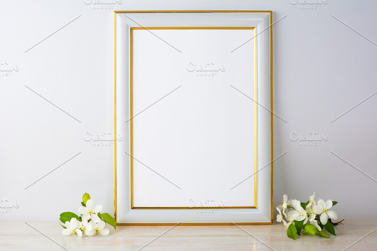 White frame mockup, a Print Template by TasiPas