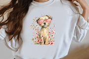 Whimsical funny spring Dog Clipart, an Illustration by Designworld (Thumbnail 8 of 8)