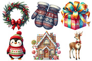 Cute Christmas Clipart Bundle, an Illustration by Pixels.Craft (Thumbnail 3 of 7)
