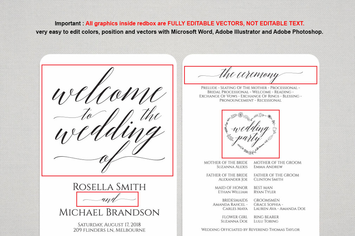 Wedding Program Fan SHR381, an Invitation Template by Shafura_Wedding (Photo 4 of 5)