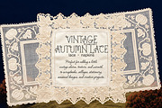 Vintage Autumn Lace Collection PNG, an Object Graphic by DreamoraArt (Thumbnail 8 of 8)