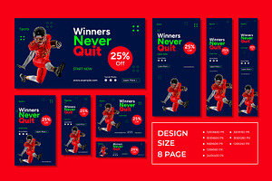 Sports Web Banner Set Layout