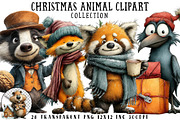 Christmas Animal Clipart, an Illustration by OK Design (Thumbnail 1 of 6)
