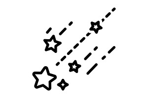 Stars black line icon, an Outline Icon by Web Incredible