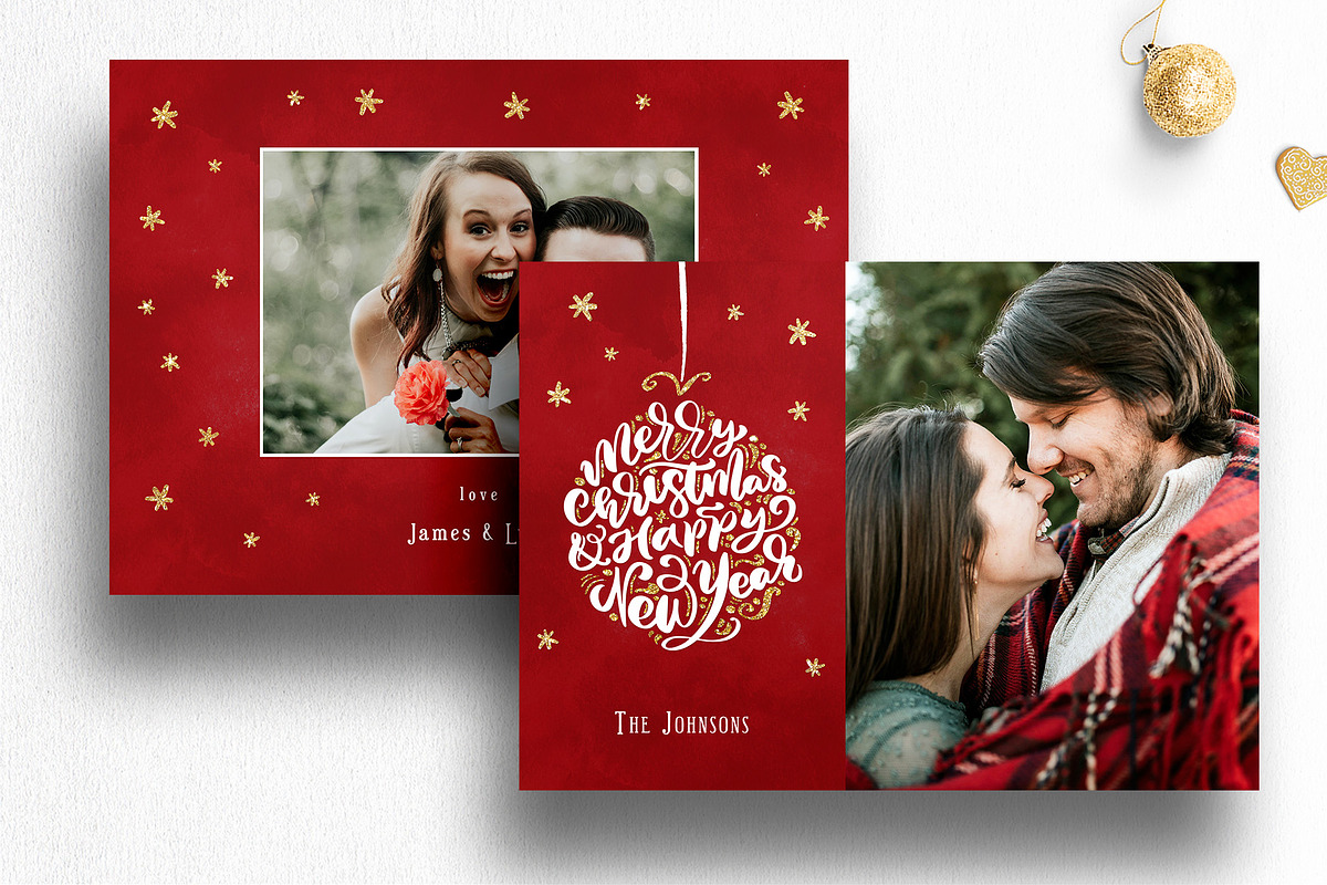 Photo Christmas Card Template | 012, a Card Template by Nifty Template Studio (Photo 3 of 9)