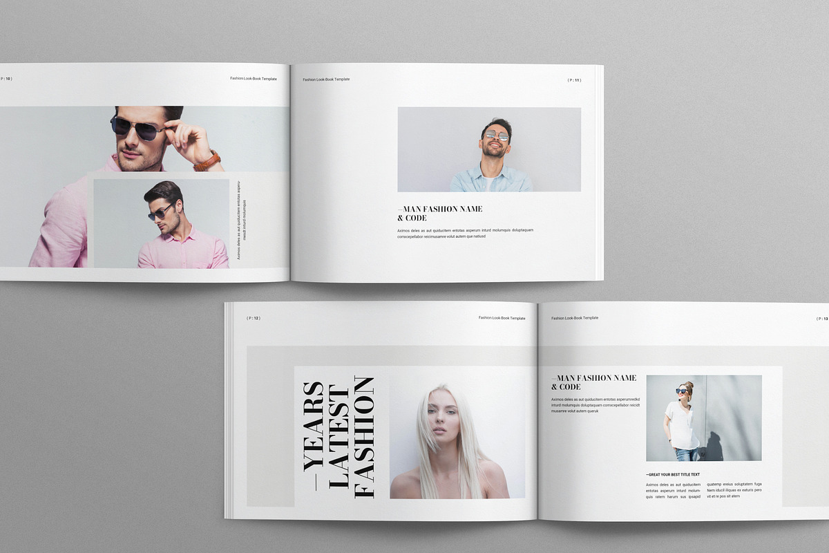Fashion Lookbook Template Landscape, a Magazine Template by Work-Envance (Photo 5 of 12)