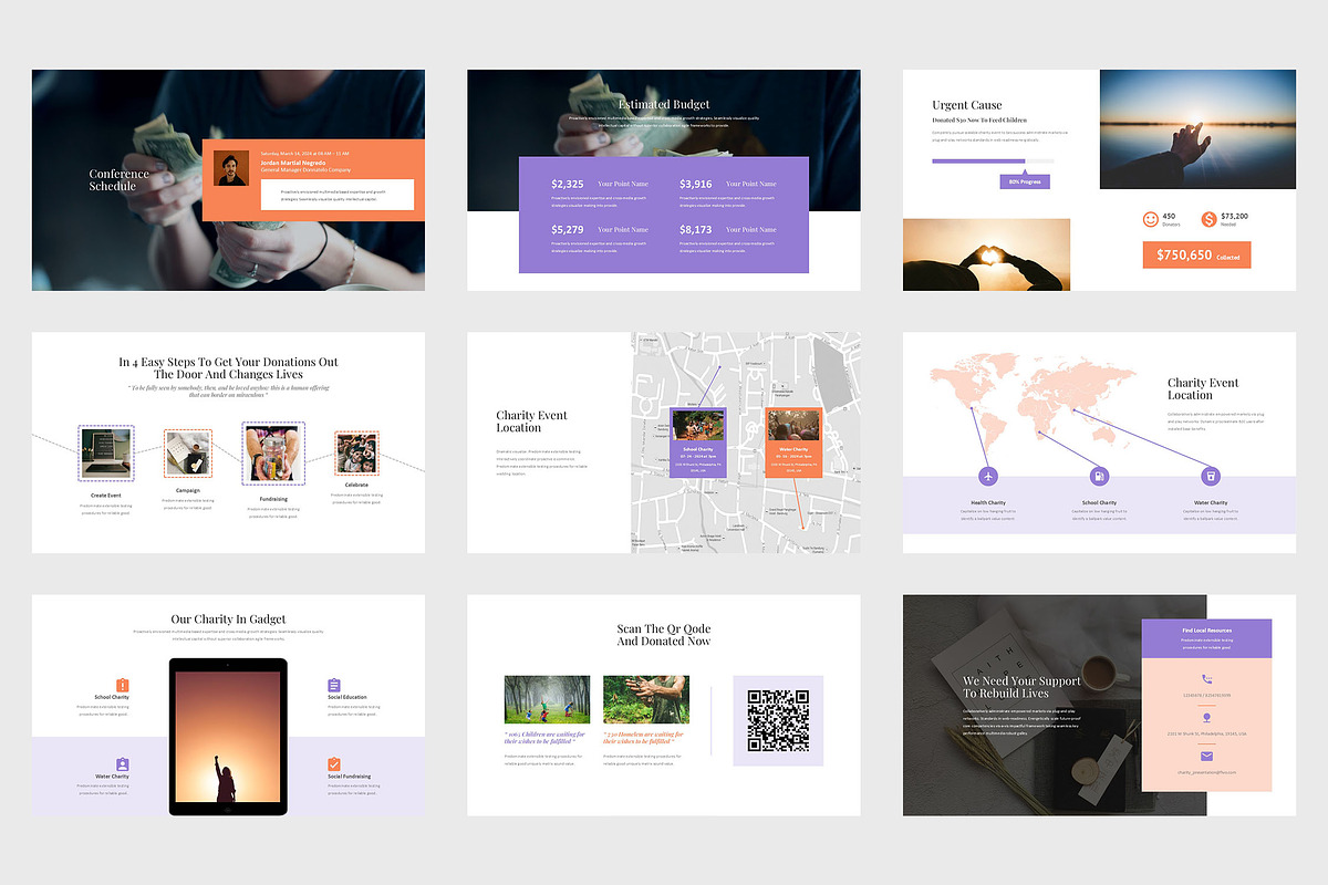 Fivo : Charity Event Google Slides, a Presentation Template by Punkl Camp (Photo 4 of 9)