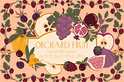 Botanical fruit clipart & frames, a Food Illustration by Carpet Tapete Pretzel (Thumbnail 1 of 11)