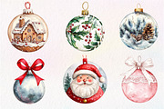 Christmas Ornaments Clipart, an Illustration by Dream Creation (Thumbnail 2 of 7)
