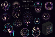 Deer Totem, an Animal Illustration by Salted Galaxy (Thumbnail 6 of 10)