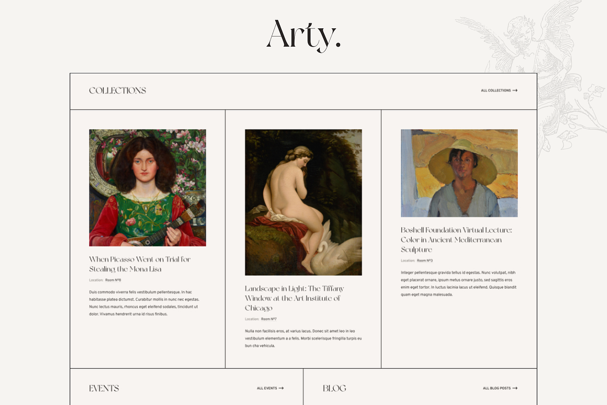 Arty - Art & History Museum Template, an UI Kit Template by YoArts (Photo 2 of 5)