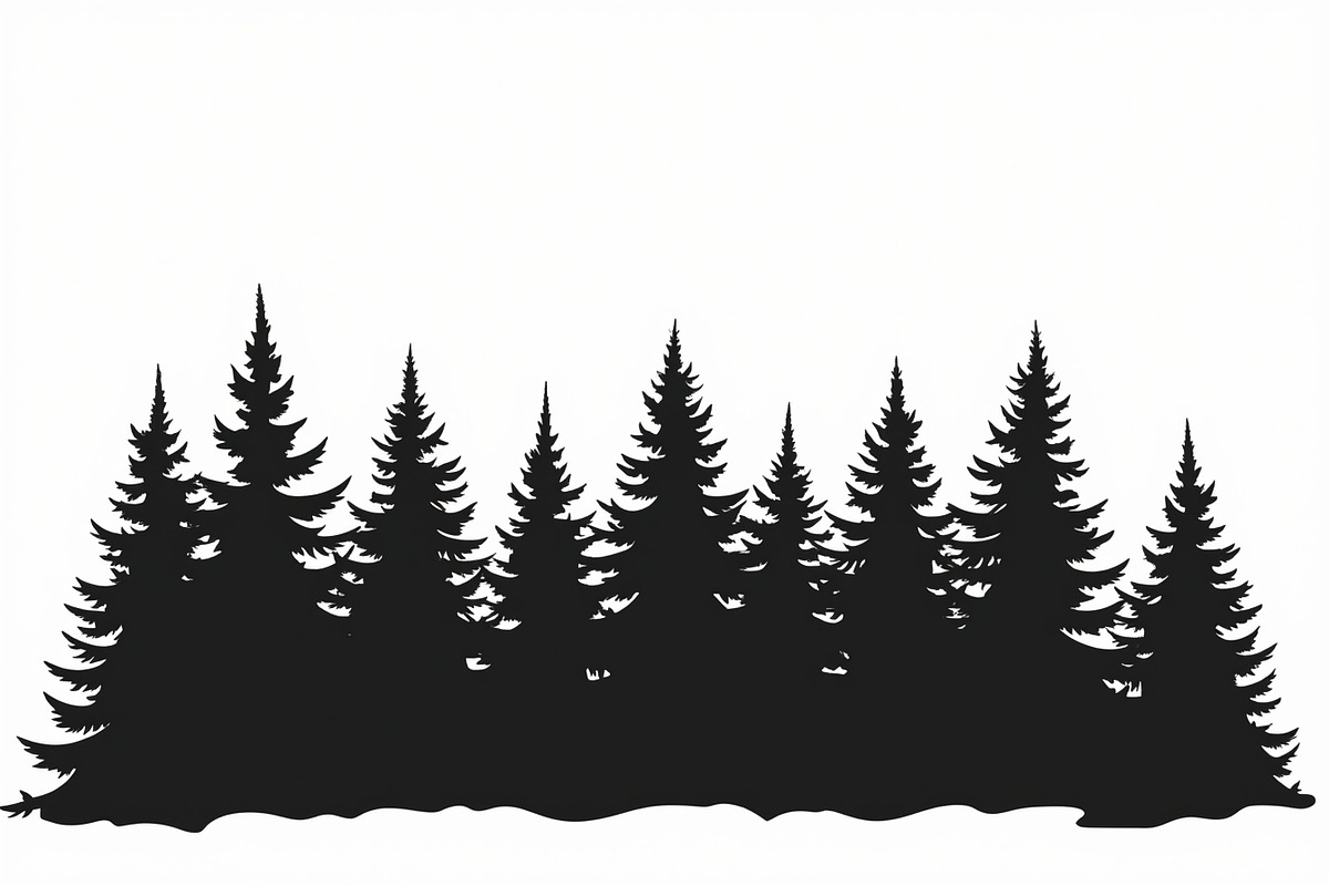 Pine Forest Silhouette Bundle, a Graphic by Creativeshirt (Photo 13 of 14)