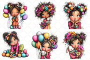 Whimsical Easter Girl Clipart, an Illustration by Black Bird Studio (Thumbnail 4 of 5)