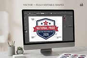 Patriotic 4th July 2026 Badge Bundle, an Object Graphic by NH graphic (Thumbnail 3 of 8)