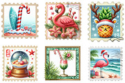 Christmas in July Postage Stamps, an Illustration by Designking (Thumbnail 2 of 4)