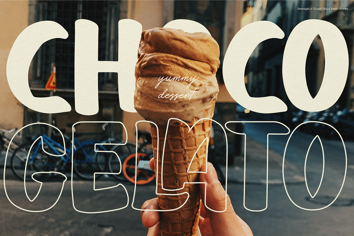 Secangkir Glass | Bold Hand Drawn, a Handwritten Font by gracetype_studio (Photo 9 of 12)