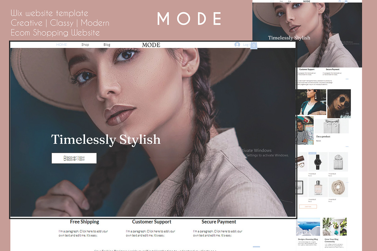 MODE | Fashion Minimal Wix Website, a Wix Template by Design Unique (Photo 3 of 8)