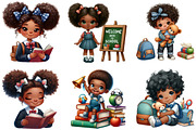 Black Kids Back to School - Clipart, an Illustration by DreamArtGraphic (Thumbnail 3 of 3)