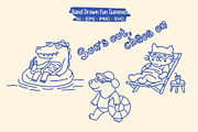 Hand Drawn Summer Chaos Naive Animal, a Seasonal Illustration by Mockmenot (Thumbnail 1 of 3)