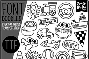 Transportation Doodle Font, a Handwritten Font by Zip-A-Dee-Doo-Dah Designs (Thumbnail 1 of 2)