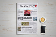 Global Newspaper Template, a Magazine Template by GreenDesign (Thumbnail 1 of 8)