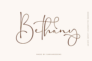 Bethany Script - Elegant Font