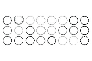 Set of decorative round frames, a Decorative Illustration by Yayasya