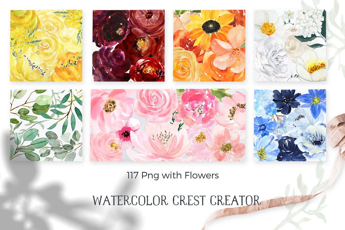 Crest Creator Wedding Watercolor, an Illustration by LABFcreations (Photo 12 of 18)
