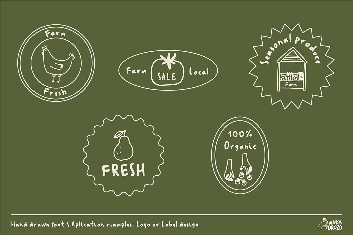 Farmers Market, a Handwritten Font by AnkaDrozd (Photo 3 of 10)
