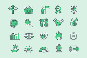 20 Company Value Icons