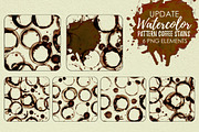 Watercolor Coffee Stains and Stalks, an Illustration by Graphobia (Thumbnail 5 of 10)