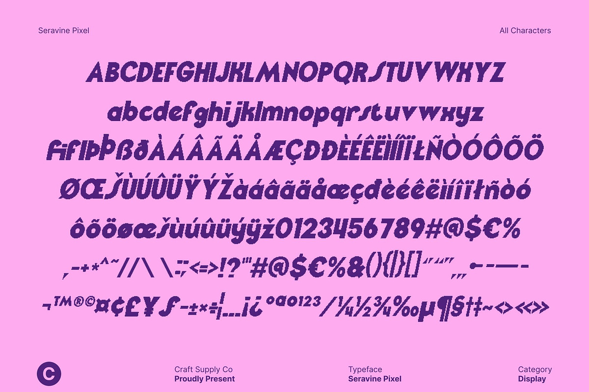 Seravine Pixel, a Sans Serif Font by Craft Supply Co. (Photo 8 of 8)