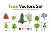 Tree Vector Set, a Duotone Icon by Brickclay (Thumbnail 1 of 7)