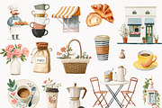 French Cafe Clipart - Cafe de Paris, a Decorative Illustration by PaintPixelCo (Thumbnail 5 of 14)