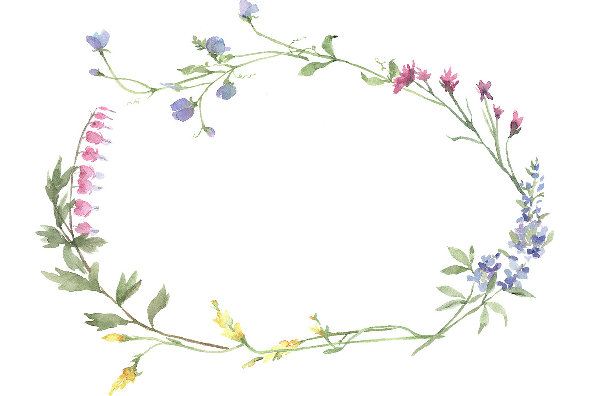 Wildflowers and Watercolor Textures, a Healthcare Illustration by Graphic Blue Bird (Photo 6 of 7)