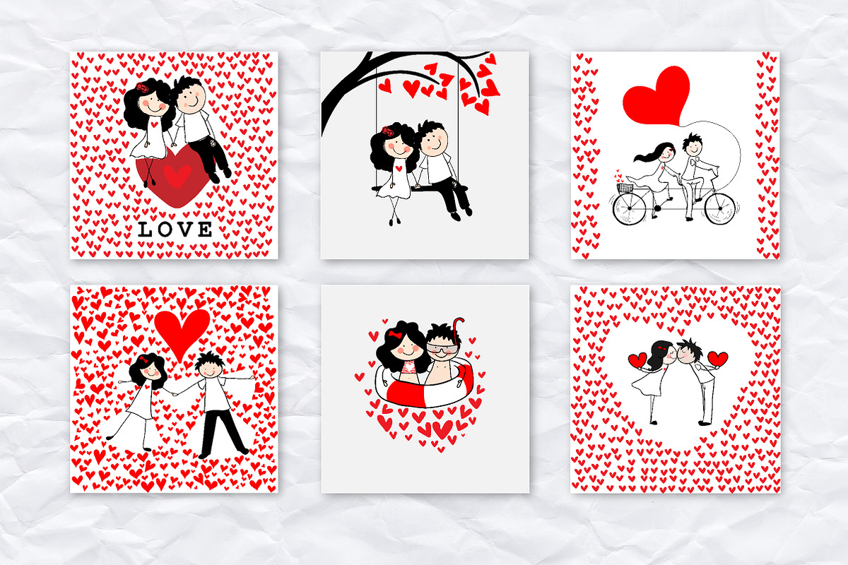 Doodle cute couples, an Illustration by AnastasiaFears (Photo 3 of 5)