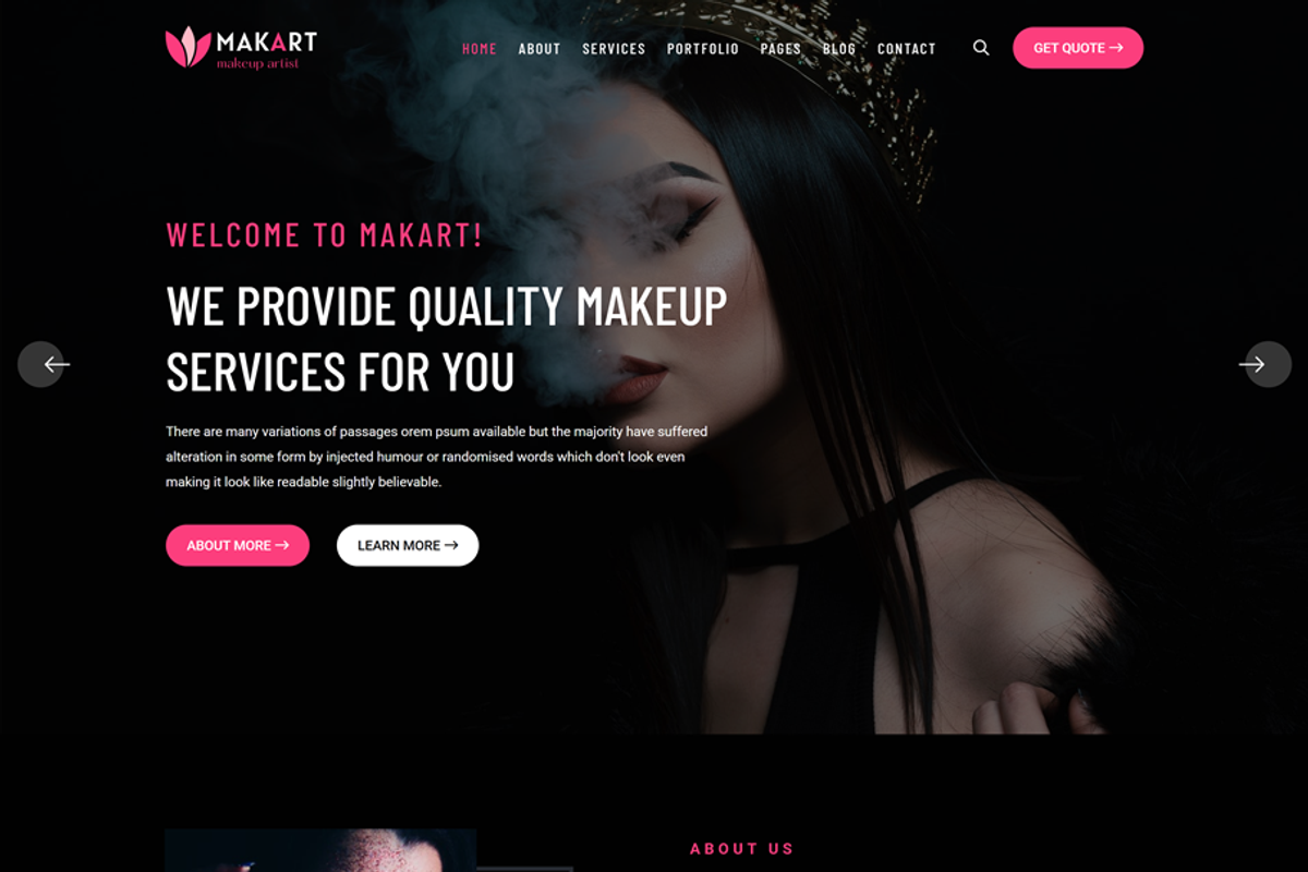 Makart - Makeup Artist Template, a HTML Template by youtoview (Photo 2 of 3)